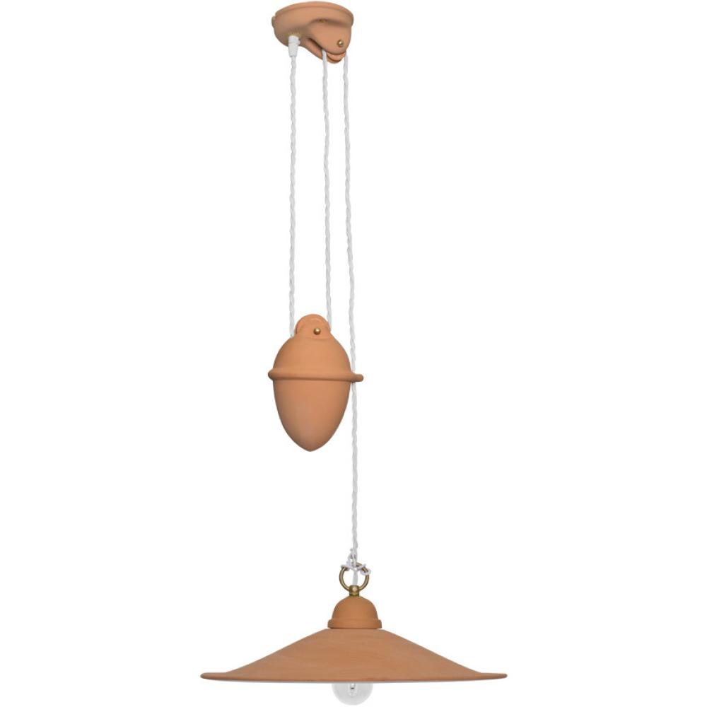 mediterran ellensulyos lampa fuggesztek tegla szinu klasszikus allithato magassagu etkezo asztal fole videki paraszthaz keramia rusztikus vintage lampak lameridiana balaton regies kezzel keszult lampak.jpg